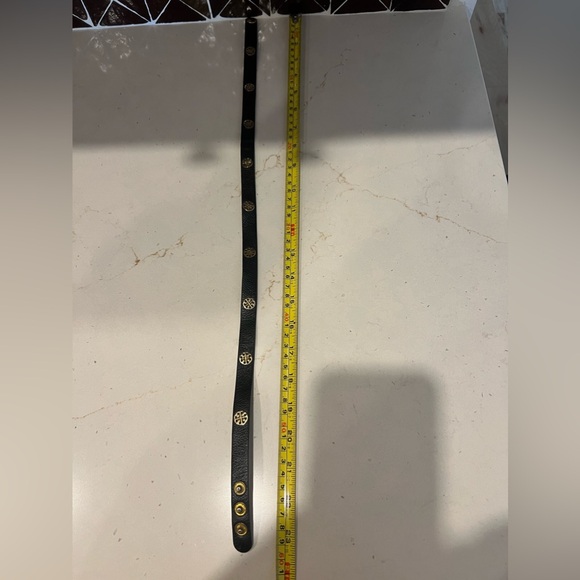 Tory Burch Leather Logo Studded Wrap Bracelet - Picture 3 of 3